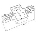 Intermediate clamp for fencing panels 60x40 black GPV-700-02 (3)