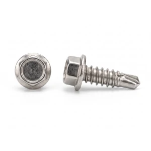 Self-drilling screw DIN 7504 K 4.8x19 mm A2 stainless steel hex head with flange pack of 500