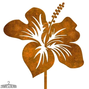 Garden Stake Decoration – Corten Steel Hibiscus 19×97 cm