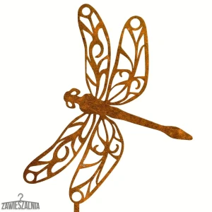 Zawieszalnia – Openwork Corten Steel Garden Dragonfly XL 22x98 cm on a Stake