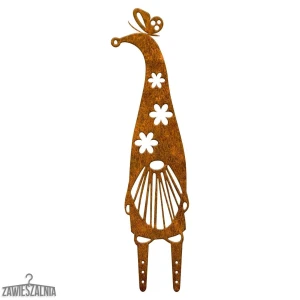Garden Stake – Steel Garden Ornament Gnome Gburek XL 16×57 cm