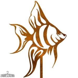 Garden Hanger – Ofelia XXL Fish Steel Garden Decoration on a Corten Rod