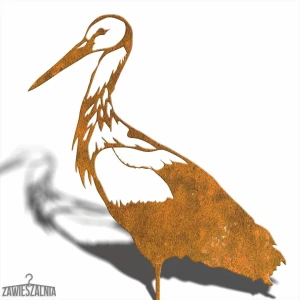 Garden Ornament – Corten Steel Stork XXL Garden Decoration 96 cm