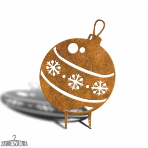 Zawieszalnia – Rusty XL Christmas Bauble Garden Decoration 54×77 cm in Corten Steel
