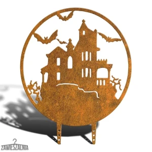 Garden Stake – Dark Castle XL Garden Ornament 59×72 cm, Corten Steel