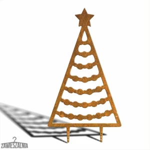 Zawieszalnia – Garden Decoration Corten Steel Christmas Tree XXL 92 cm with Chain Motif