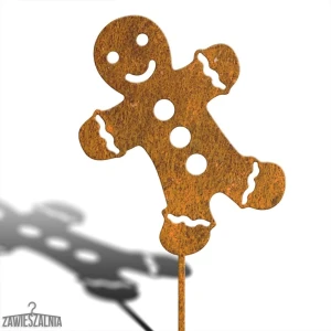 Zawieszalnia – Garden Decoration Mr Gingerbread Man XXL in Corten Steel 98 cm