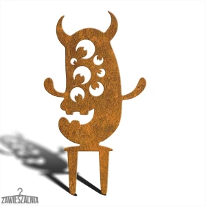 Zawieszalnia – Corten Steel Garden Ornament 'Monstrous Monster Basil' XL 39 cm