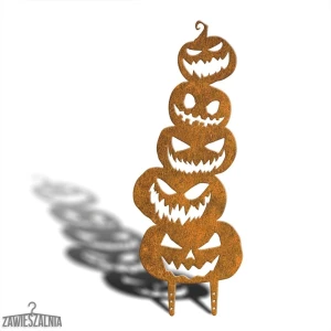 Garden Ornament – Stracho Halloween Pumpkins XL 78 cm, Corten Steel Halloween Decoration