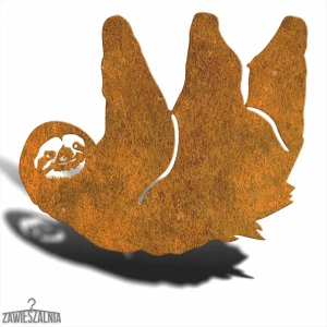 Garden Hanging Decoration – XL Hanging Sloth in Corten Steel 55×48 cm
