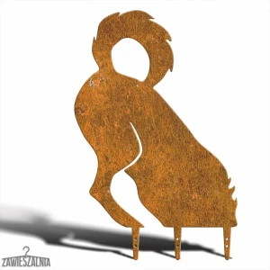 Garden Decoration – Rusty Dog Digger XL Corten Steel Hanging Ornament 45×69 cm