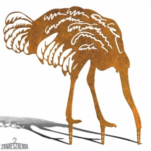 Zawieszalnia – Garden Decoration Cowardly Ostrich XXL Corten Steel 92×99 cm