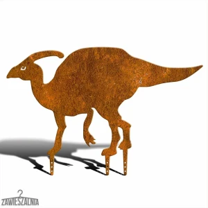Garden stake – corten steel Parasaurolophus dinosaur garden ornament XXL 90 cm