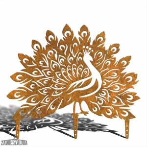 Garden Ornament – Peacock Tail XL Corten Steel Decoration 60×52 cm