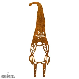Zawieszalnia – Steel Garden Ornament Gnome Apsik XL 57 cm – Corten (Rusty Patina)