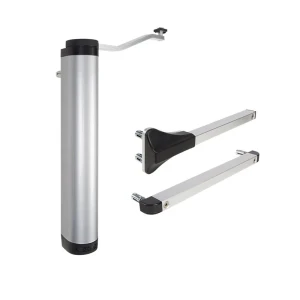 Locinox – vertical hydraulic self-closing hinge for gates 90° and 180°, silver