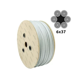 Galvanised Steel Wire Rope Ø13.0 mm 6×37 with Fibre Core FC