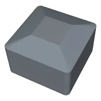 Grey LLDPE end cap for PV mounting profile 40×40 mm – type 1