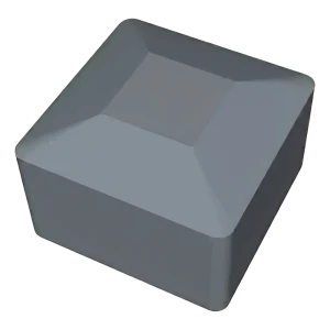 Grey LLDPE end cap for PV mounting profile 40×40 mm – type 1