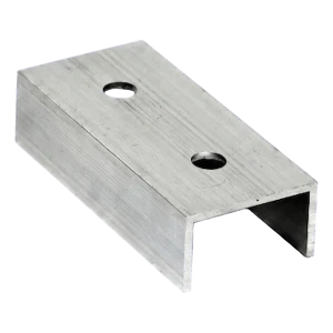 PV Mounting Profile Connector Aluminium 100 mm – C-Channel 25×45×25