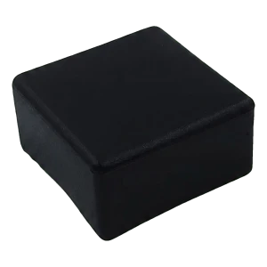 Black flat end cap for 40×40 mm PV mounting profile – type 3 LLDPE
