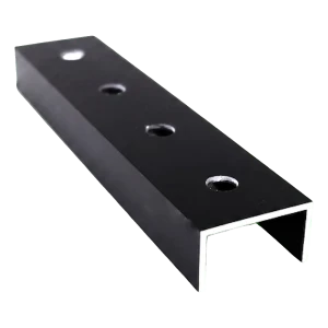 PV Mounting Profile Connector 200 mm, Black Anodised Aluminium