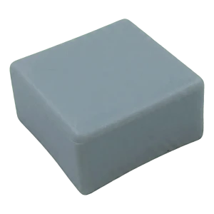 Grey flat LLDPE end cap for PV mounting profiles 40×40 mm – type 3