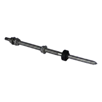 M10x250 Dual-Thread Bolt in A2 Stainless Steel for Solar Mounting