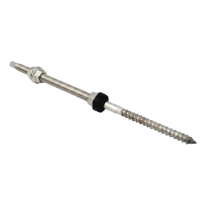 Dual-thread bolt M12×300 mm stainless steel A2 – PV mounting to rafters