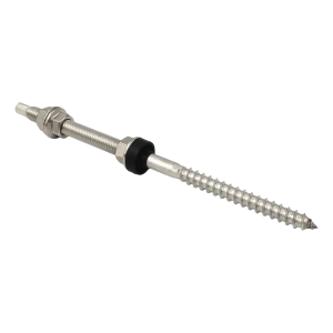 M12×250 Dual-Thread Bolt Stainless Steel A2 for PV Mounting with EPDM Seal