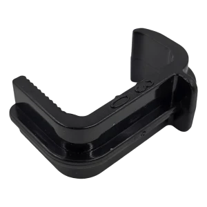 Black 30 mm mounting clip for bird deterrent spikes on PV panels