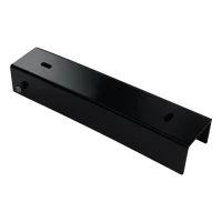 Fence plinth channel bracket 200×50 mm black – steel mounting bracket