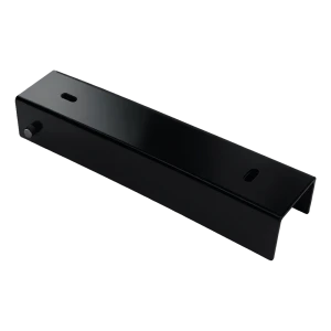 Fence plinth channel bracket 200×50 mm black – steel mounting bracket