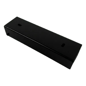Fence plinth channel bracket 200×55 mm black – steel connector bracket
