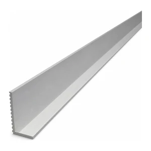 Ribbed unequal-sided aluminium angle 40×20×2.6 mm – L profile, length 2000 mm