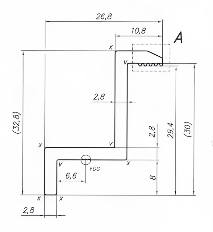 H30 Black Anodised Side Clamp – PV End Clamp L50 PV-03-02 (3)