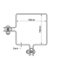 Corner bracket for fencing panels 100x100 mm galvanised 000-773 (2)
