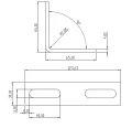 Adjustable angle bracket 65x65mm stainless steel M10 PV-08-28 (3)