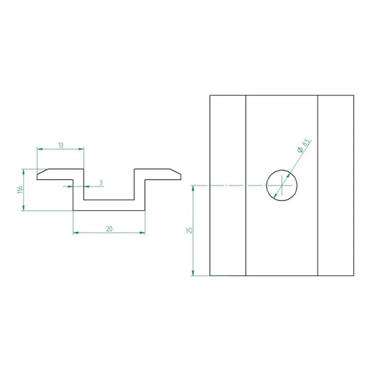 PV Low Mid Clamp L50 Black Lacquered 002-045 (4)