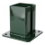 Steel base foot for fence and gate posts 100×100 mm green RAL 6005 000-791 (1)