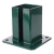 Steel base foot for fence and gate posts 100×100 mm green RAL 6005 000-791 (2)