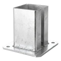 Steel base foot for fence and gate post 100×100 mm galvanised 000-789 (1)