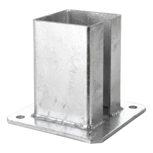 Steel base foot for fence and gate post 100×100 mm galvanised