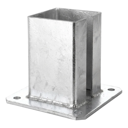 Steel base foot for fence and gate post 100×100 mm galvanised 000-789 (1)