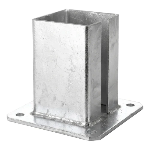 Steel base foot for fence and gate post 100×100 mm galvanised 000-789 (1)