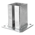 Steel base foot for fence and gate post 100×100 mm galvanised 000-789 (2)
