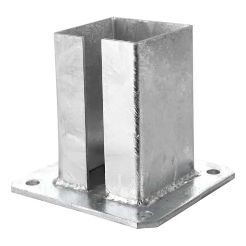 Steel base foot for fence and gate post 100×100 mm galvanised 000-789 (2)