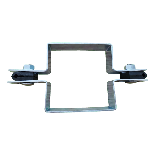 Intermediate square panel fence clamp 100×100 mm galvanised 001-617 (2)