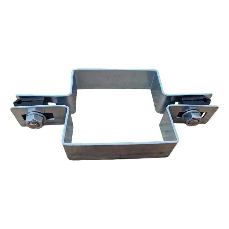 Intermediate square panel fence clamp 100×100 mm galvanised 001-617 (3)