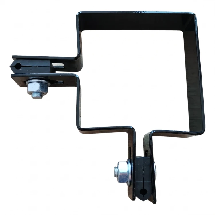 Corner panel clamp 80×80 mm black RAL 9005 – complete mounting set 001-612 (3)